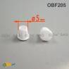 Tappo Copriforo di Plastica Tondo BIANCO per Buchi di Diametro 5 mm