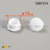 Tappo Copriforo di Plastica Tondo BIANCO per Buchi di Diametro 14 mm - tappi copriforo - coprivote-copridado - ajile