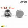 Plastic sealing hole plug for sealing 11.5 - 14 mm diameter hole, with a 16 mm diameter head