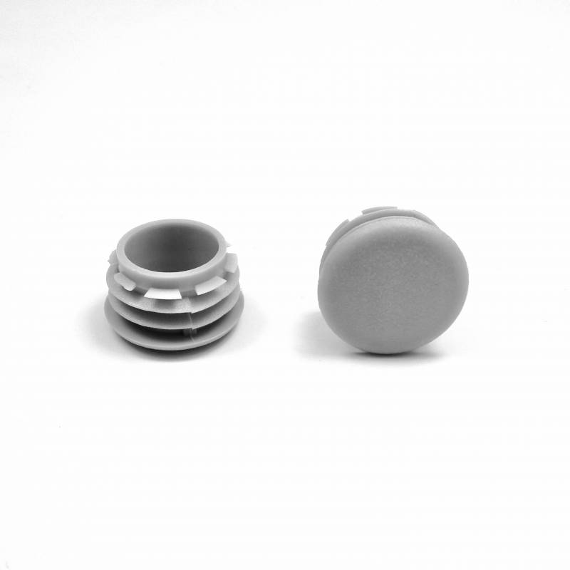 Bouchon Cache Capuchon Plastique GRIS pour Obturation d’un Diamètre 15 - 18 mm, Tête Couvrante de Diamètre 20 mm