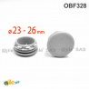 Plastic sealing hole plug GREY for sealing 23 - 26 mm diameter hole, with a 28 mm diameter head