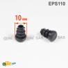 Round Plastic Ribbed Insert/Plug for 10 mm OUTER Diameter Tubes BLACK
