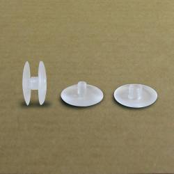 Plastic Ratcheting Action Rivet for Panel and POS Assembly 6 to 11 mm TRANSPARENT with 28 mm diam. head - Ajile 2