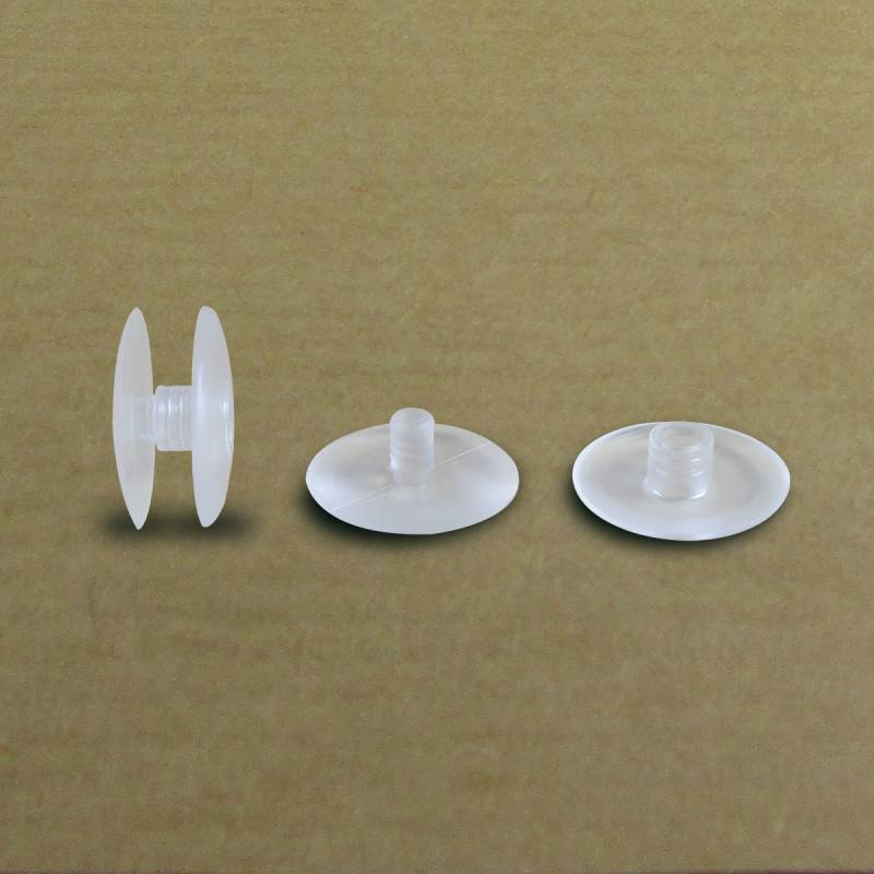 Kunststoff Drucknieten mit 6 bis 11 mm Füllhöhe für Taffeln und PoS Verkaustellen DURCHSICHTIG mit 28 mm Durchm. Kopf