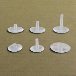 Plastic Ratcheting Action Rivet for Panel and POS Assembly 6 to 11 mm TRANSPARENT with 28 mm diam. head - Ajile 3