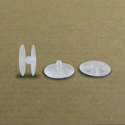 Plastic Ratcheting Action Rivet for Panel and POS Assembly 6 to 11 mm TRANSPARENT with 40 mm diam. head - Ajile 2