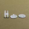 Plastic Ratcheting Action Rivet for Panel and POS Assembly 6 to 11 mm TRANSPARENT with 40 mm diam. head