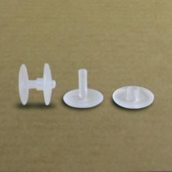 Plastic Ratcheting Action Rivet for Panel and POS Assembly 6 to 21 mm TRANSPARENT with 28 mm diam. head - Ajile 2
