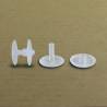 Plastic Ratcheting Action Rivet for Panel and POS Assembly 6 to 21 mm TRANSPARENT with 28 mm diam. head