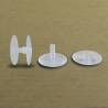 Plastic Ratcheting Action Rivet for Panel and POS Assembly 6 to 21 mm TRANSPARENT with 40 mm diam. head