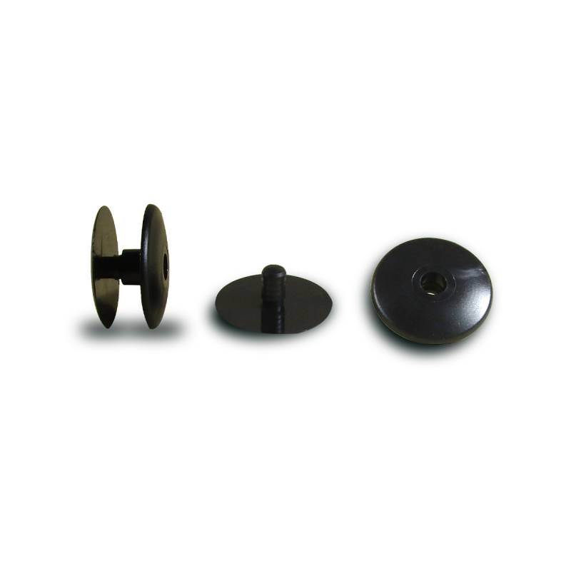 Rivetto spess. 6 a 11 mm a pressione POP per cartoni/assemblaggio di pannelli NERO con testa di diam. 28 mm
