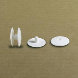 Plastic Ratcheting Action Rivet for Panel and POS Assembly 6 to 11 mm WHITE with 28 mm diam. head - Ajile 2