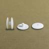 Plastic Ratcheting Action Rivet for Panel and POS Assembly 6 to 11 mm WHITE with 28 mm diam. head