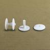 Plastic Ratcheting Action Rivet for Panel and POS Assembly 6 to 21 mm WHITE with 28 mm diam. head