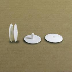 Plastic Ratcheting Action Rivet for Panel and POS Assembly 6 to 11 mm WHITE with 40 mm diam. head - Ajile 2