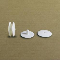 Plastic Ratcheting Action Rivet for Panel and POS Assembly 6 to 21 mm WHITE with 40 mm diam. head - Ajile 2