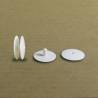 Plastic Ratcheting Action Rivet for Panel and POS Assembly 6 to 21 mm WHITE with 40 mm diam. head