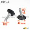 Piedino Regolabile di Plastica M10 con Base di Diametro 40 mm