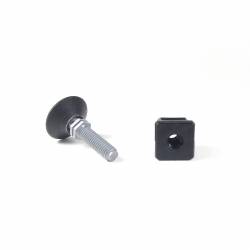 Leveling Kit for 25x25 mm Square Tube with an M10x33 mm Plastic Ball and Socket Foot diameter 32 mm - Ajile 3