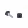 Leveling Kit for 25x25 mm Square Tube with an M10x33 mm Plastic Ball and Socket Foot diameter 32 mm