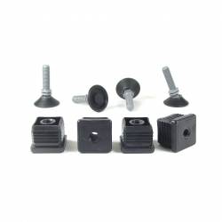 Leveling Kit for 30x30 mm Square Tube with an M10x33 mm Plastic Ball and Socket Foot diameter 32 mm - Ajile 5