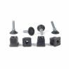 Leveling Kit for 25x25 mm Square Tube with an M10x33 mm Plastic Ball and Socket Foot diameter 32 mm