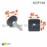 Kit Livellatore per tubo quadrato 40 x 40 mm con Piedino Filettato di Plastica Snodabile M10x33 con base diametro 40 mm