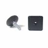 Kit Livellatore per tubo quadrato 60 x 60 mm con Piedino Filettato di Plastica Snodabile M10x33 con base diametro 50 mm