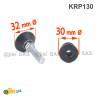 Leveling Kit for 30 mm diam. Round Tube with an M10x33 mm Plastic Ball and Socket Foot diameter 32 mm
