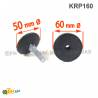 Leveling Kit for 60 mm diam. Round Tube with an M10x33 mm Plastic Ball and Socket Foot diameter 50 mm