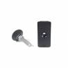 Kit Livellatore per tubo rettnagolare 60x30 mm con Piedino Filettato di Plastica Snodabile M10x33 con base diam. 32 mm
