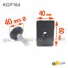 Leveling Kit for 60x40 mm Rectangular Tube with an M10x33 mm Plastic Ball and Socket Foot diameter 40 mm