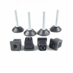 Leveling Kit for 22x22 mm Square Tube with an M8x50 mm Galvanised Steel Adjustable Foot diameter 40 mm - Ajile 4