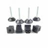 Leveling Kit for 22x22 mm Square Tube with an M8x50 mm Galvanised Steel Adjustable Foot diameter 40 mm
