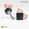 Leveling Kit for 25x25 mm Square Tube with M10x50 mm Galvanised Steel Adjustable Foot diameter 40 mm