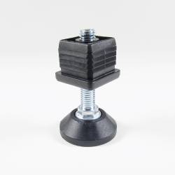 Leveling Kit for 25x25 mm Square Tube with M10x50 mm Galvanised Steel Adjustable Foot diameter 40 mm - Ajile 3