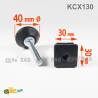 Leveling Kit for 30x30 mm Square Tube with M10x50 mm Galvanised Steel Adjustable Foot diameter 40 mm