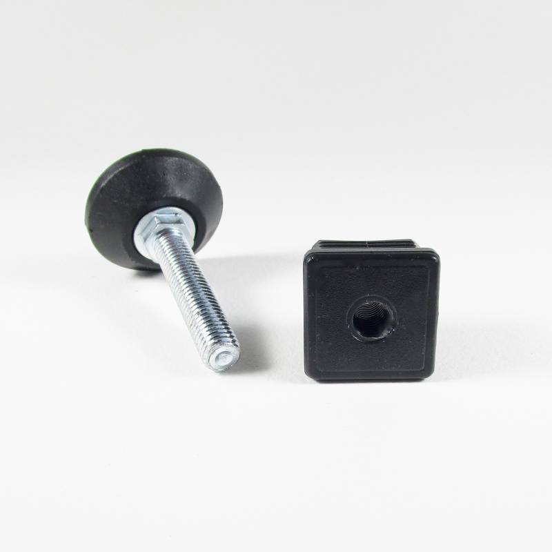 Leveling Kit for 30x30 mm Square Tube with M10x50 mm Galvanised Steel Adjustable Foot diameter 40 mm