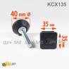 Leveling Kit for 35x35 mm Square Tube with M10x50 mm Galvanised Steel Adjustable Foot diameter 40 mm