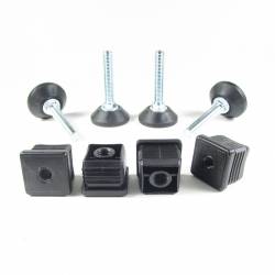 Leveling Kit for 35x35 mm Square Tube with M10x50 mm Galvanised Steel Adjustable Foot diameter 40 mm - Ajile 4