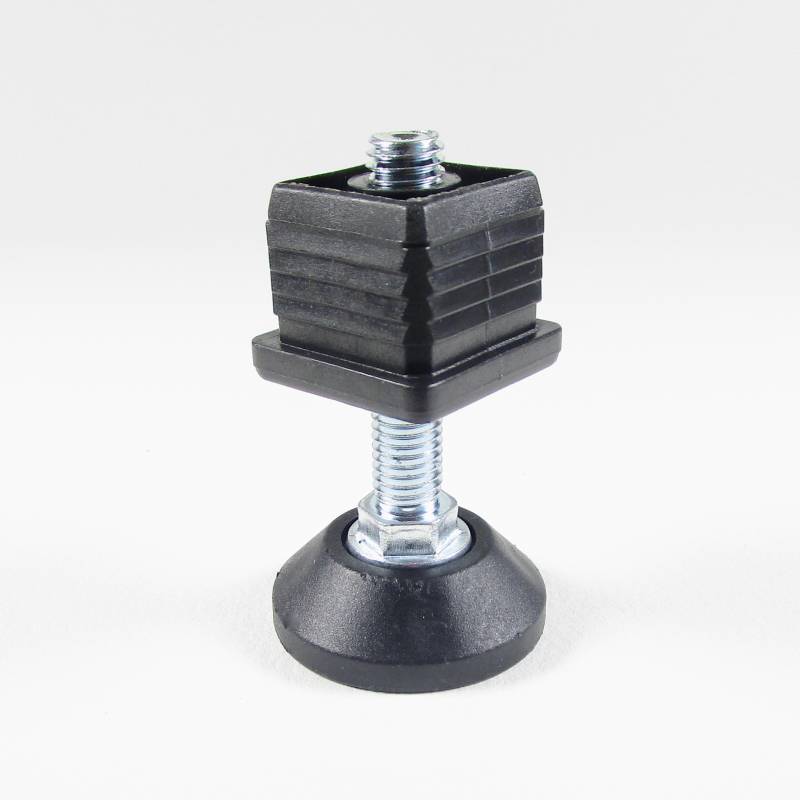 Leveling Kit for 40x40 mm Square Tube with M10x50 mm Galvanised Steel Adjustable Foot diameter 40 mm