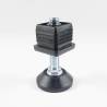 Kit Livellatore per tubo quadrato 40x40 mm con Piedino Filettato Aciaio Zincato M10x50 e base diam. 40 mm