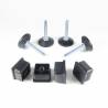 Leveling Kit for 50x50 mm Square Tube with M10x60 mm Galvanised Steel Adjustable Foot diameter 50 mm