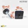 Leveling Kit for 60x60 mm Square Tube with M10x60 mm Galvanised Steel Adjustable Foot diameter 50 mm