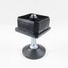 Nivellierset 60x60 mm Quadratrohr mit M10x60 mm Metal Gewindestange und 50 mm Durchm. Bodenplatte