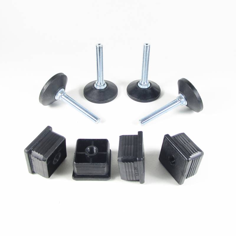 Leveling Kit for 60x60 mm Square Tube with M10x60 mm Galvanised Steel Adjustable Foot diameter 50 mm