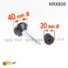 Kit Livellatore per tubo tondo diam. 20 mm con Piedino Filettato Aciaio Zincato M8x50 e base diam. 40 mm
