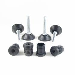 Leveling Kit for 20 mm diam. Round Tube with M8x50 mm Galvanised Steel Adjustable Foot diam. 40 mm - Ajile 4