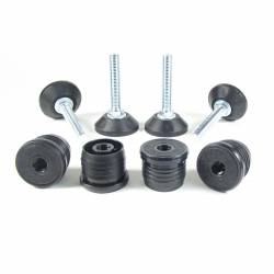 Leveling Kit for 25 mm diam. Round Tube with M10x50 mm Galvanised Steel Adjustable Foot diam. 40 mm - Ajile 4