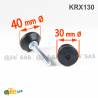 Kit Livellatore per tubo tondo diam. 30 mm con Piedino Filettato Aciaio Zincato M10x50 e base diam. 40 mm